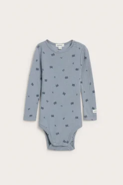 Baby blue raccoon wool bodysuit