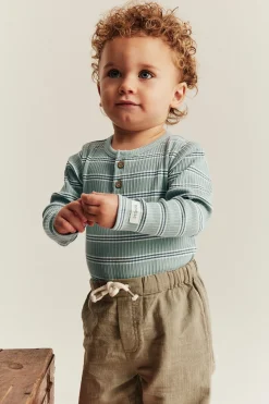 Baby green ribbed bodysuit