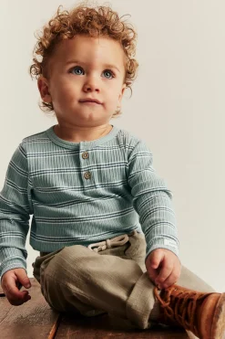 Baby green ribbed bodysuit