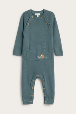 Baby knitted jumpsuit with embroidery