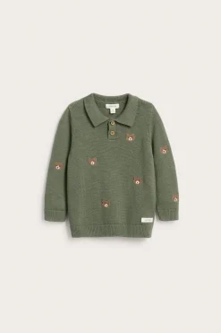 Baby knitted sweater with bears