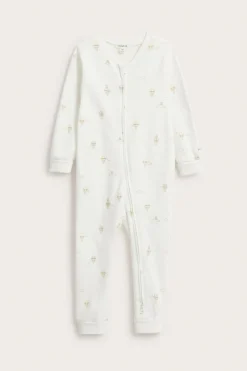 Baby white hot-air balloon pyjamas