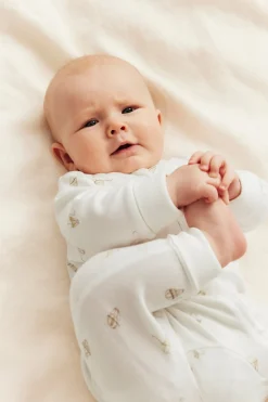 Baby white hot-air balloon pyjamas