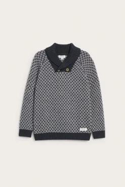 Kids´ blue knitted wool jumper